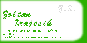 zoltan krajcsik business card